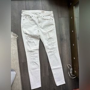 AG - Farrah Skinny Ankle Jeans w Rips